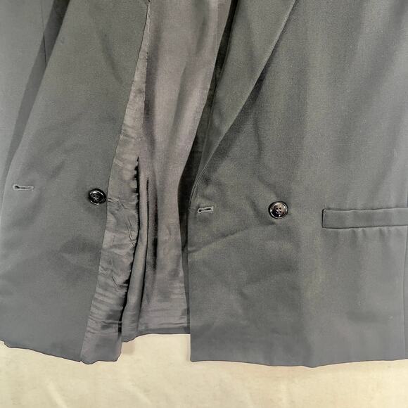 Oleg Cassini Blazer Woman Single Button Double Breasted Full Lined Black Pockets - Picture 10 of 13